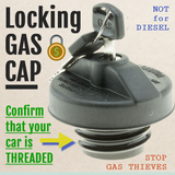 Locking Gas Cap for Suzuki Grand Vitara Kizashi Samurai Swift Verona Vitara XL-7