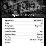 WAI 13336N alternator specifications