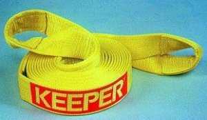 Keeper Recovery Tow Strap: 20' X 2