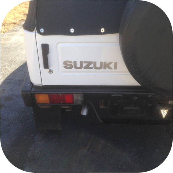 Silver Suzuki Samurai Tailgate Sticker Decal 87-95-0