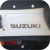 Silver Suzuki Samurai Tailgate Sticker Decal 87-95-20422